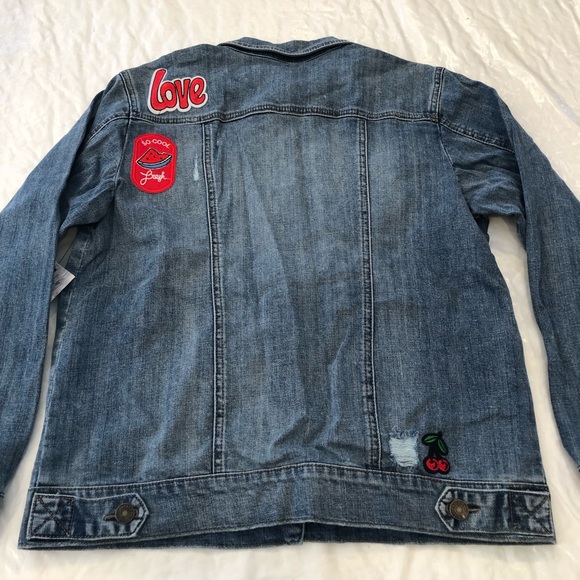 JEAN jacket w/ Girly Appliqués***Med. - Picture 2 of 7